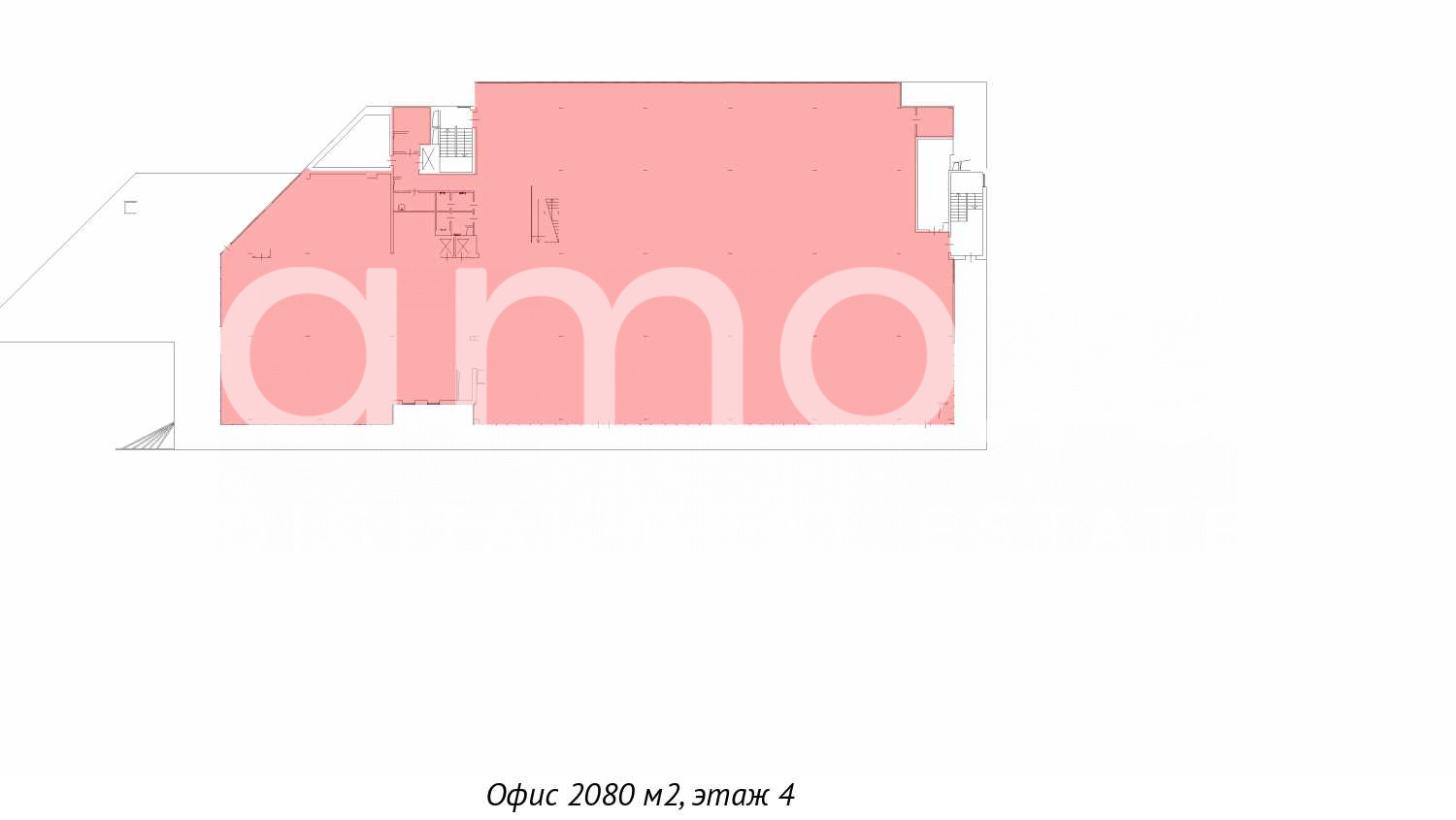 Планировка офиса 2080 м², 4 этаж, Административно-складской комплекс «Шкиперский Молл»